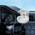 thumbnail image 2 of 1 Packs Doll Car Seat Plush Cushion with Vent Clip and Stand Cute Functional Car Ornament for Fans Collectors Desktop Display Soft Furry Accessories, 2 of 5