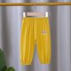 thumbnail image 2 of Odeerbi 6M-6Y Niñas Algodón Lino Pantalones Recortados Verano Casual Linterna Pantalones Color Sólido Pantalones Transpirable, 2 of 5