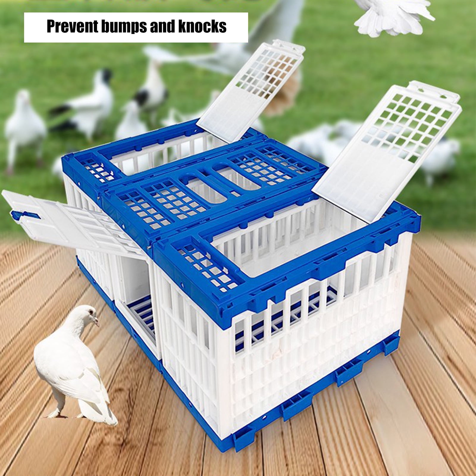 Quick Assembly Plastic Bird Cage Removable Panel for Pigeons Quail Squirrels Outdoor Exercise Transport
