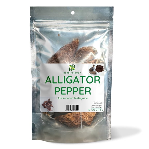 Herb To Body Alligator Pepper | Grains of Selim | Aframomum Melegueta | Wildcrafted | 5 Counts