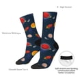 thumbnail image 4 of Hirioo Space Cartoon Pattern Adult Middle Tube Socks Breathable Sock Non-Pilling,Contrasting Color Design, 4 of 6