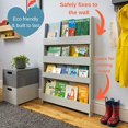 thumbnail image 2 of Paperflow USA BC-PGNL The Tidy Books Kids Bookshelf, Pale Grey, 2 of 5