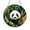 Acrylic 3.5 Inch, variant on Panda Stained Glass Style Panel, Lush Foliage Decorative Circular Window Art