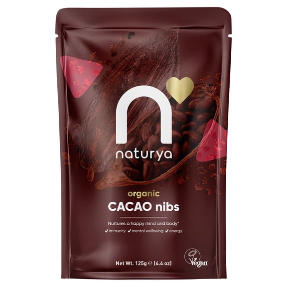 Naturya Organic Cacao Nibs 125G, Imported from Britain