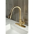 thumbnail image 3 of Kingston Brass LS8723DL Concord Single-Handle Pull-Down Kitchen Faucet in Brushed Brass, 3 of 8