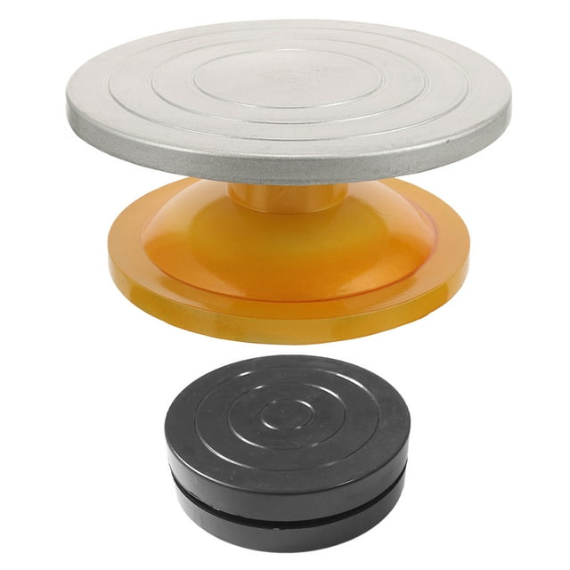 Raindrops 2Ud Soporte Giratorio Plateado Para Pasteles Con Base Antideslizante Y Resistente Para Uso En Casa