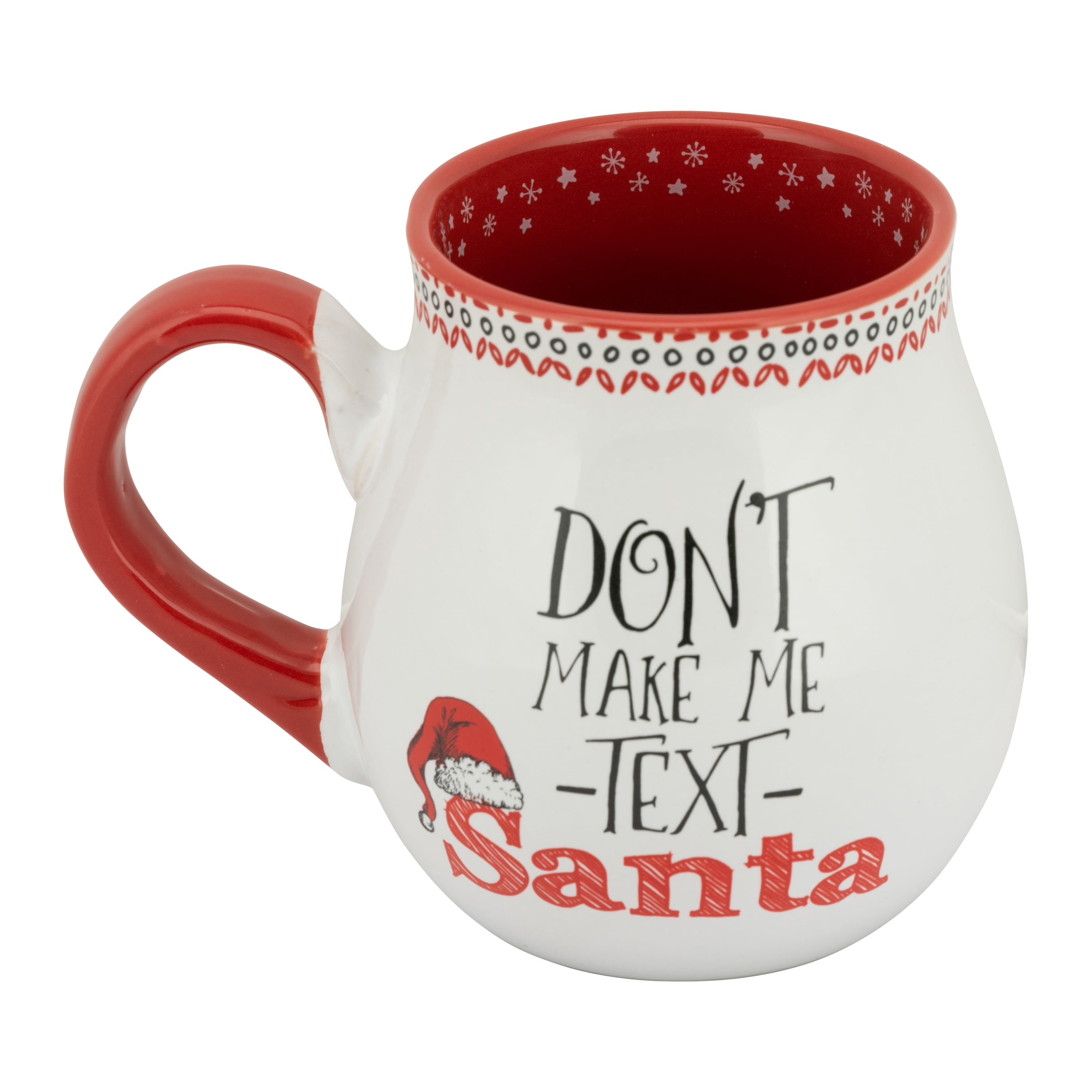 10 Strawberry Street 16 Oz Christmas Boba Mugs, Set of 4
