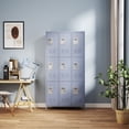 thumbnail image 2 of 9 Door Storage Locker 72 Inch Metal with Lock for Employees, Home Gym, Office, School, Garage,Gray, 2 of 7