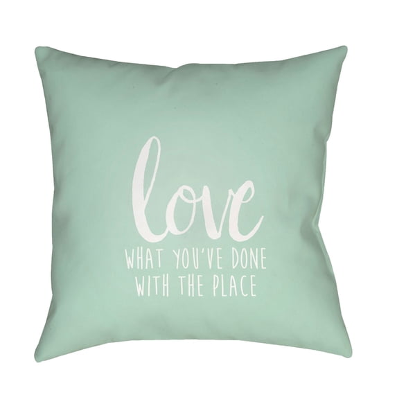 Surya Love What You've Done With The Place Outdoor Pillow