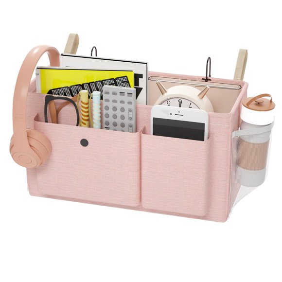 Edudif Organizador De Cabecera Con Correas Fijas Y Soporte Para Botellas De Agua Organizador Para Literas, Ideal Para El Hogar, Dormitorio, Hospital, Cuna, Solución Versátil De Almacenamiento Junto A