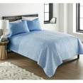 thumbnail image 2 of Seersucker 6-in-1 Quilt Set, Twin, Carlton Plaid Blue, 2 of 7