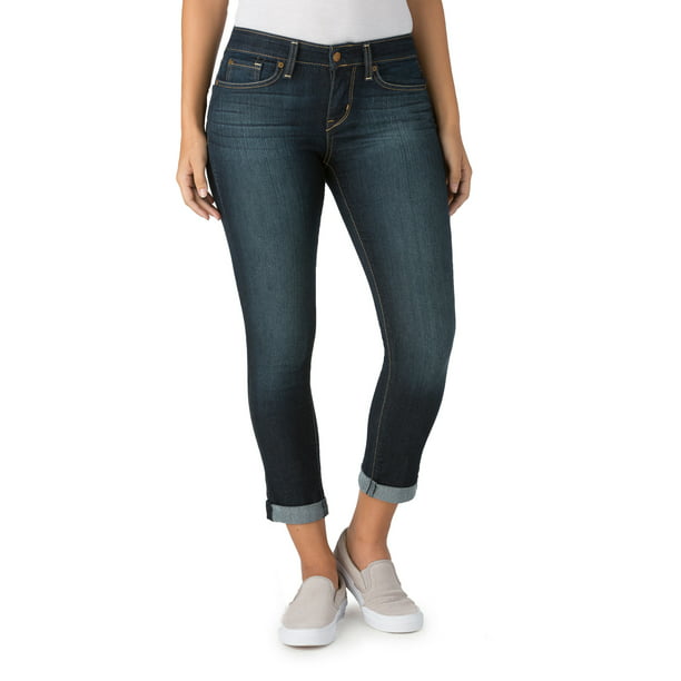 Signature by Levi Strauss & Co. Women's Mid Rise Slim Cuffed Jeans ...