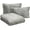 Silver Fog, variant on Mon Chateau Retreat Comforter Set, 3-Piece Soft Microfiber Queen Bedding with Modern Stripe Design, Includes Comforter & 2 Pillow Shams, Cozy, Elegant & Durable, Striped Border