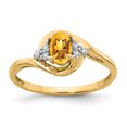 thumbnail image 1 of 14K Yellow Gold Diamond & Citrine Ring, 1 of 2