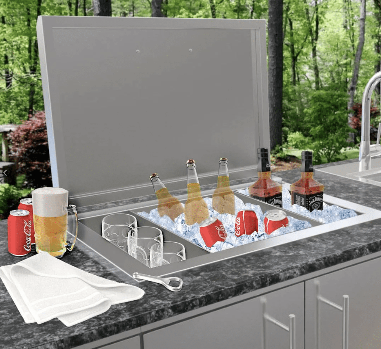 Sunstone Grills A-Ic Drop-In Ice Chest - Stainless Steel