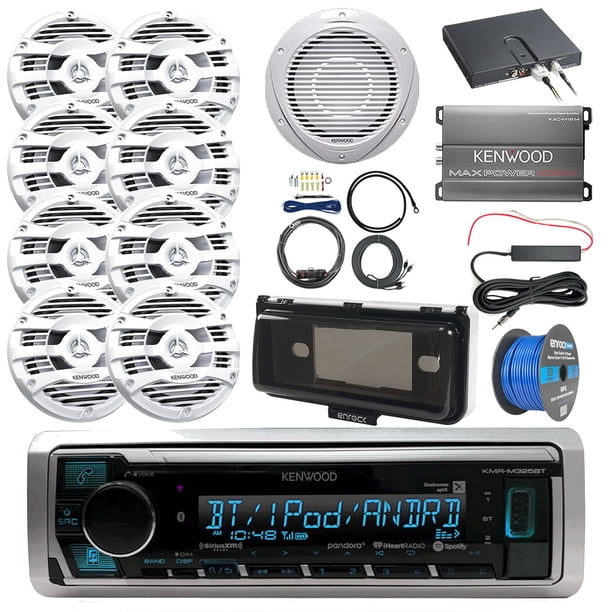 Boat Audio Package Kenwood KMRM325BT Marine Bluetooth