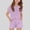 Purple, variant on Ankola Girls 2 Piece Outfits Summer Casual Lounge Set Clothing Sets | Girls Short Sets, Cap Sleeve T Shirt and Elastic Waist Shorts, 2 Piece Clothing Sets 5-13 Years