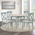 thumbnail image 3 of Steve Silver Darcy Green and Natural Finish Round DiningTable, 3 of 10