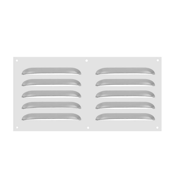 Uxcell 12 x 6 Inch Stainless Steel Vent Cover, Screen Air Grille HVAC Louvered Grill, Silver Tone