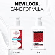 Keracolor Semi Permanent Hair Dye 3 in 1 Clenditioner, Red, 12 fl oz