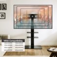 thumbnail image 4 of FITUEYES Modern Swivel Floor TV Stand Base for 32 to 70 inch TV,Height and Shelf Adjustable,Black, 4 of 8