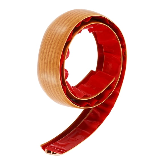 3.28Ft x 2" Floor Transition Strips, Self-Adhesive Vinyl Floor Cover Strip, Brown Wood Grain