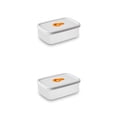 thumbnail image 3 of ZheElen Fridge Organizer Plastic Bins with Lid Microwave Safe Box Clear Leftover Container Sustainable Preservation holder 310L 2Set, 3 of 6
