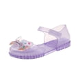 thumbnail image 3 of Staki Flower Girl Shoes Toddler Girls Jelly Sandals Soft Rubber Sole Closed Toe Beach Summer Shoes Princess Flat(Purple,1 Big Kid), 3 of 8