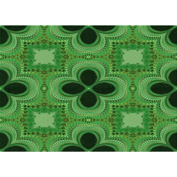 Ahgly Company Machine Washable Indoor Rectangle Transitional Deep Emerald Green Area Rugs, 3' x 5'