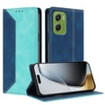 thumbnail image 2 of Phone Case for Motorola Moto G06 4G FOXDOCK Premium Leather,Creative Dual-Color Cover with Card Slot,Shockproof, 2 of 7