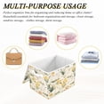 thumbnail image 6 of Yayeee Collapsible Cube Storage Bin with Lid Fabric Closet Decorative Basket with Handles, White Rabbits, 6 of 7