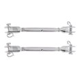 thumbnail image 4 of Jaw Turnbuckle, 2pcs Rustproof Turnbuckle Hook Firm Connection Clear Thread Wide Application Easy Operation High Strength  for Industrial Use M5, 4 of 7