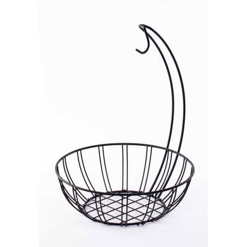 Wire Metal Fruit Basket Holder with Banana Hanger