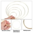 thumbnail image 3 of Uxcell 2 Pcs Aros de Atrapa Sueños Manualidades de Metal Aros Florales 12 x 0.11" Aros de Macramé para Manualidades DIY Soportes para Plantas Dorado, 3 of 7