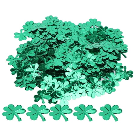 50 Confettis En Forme De Trèfle (Shamrock) Vert Pailleté - Pour Décoration De Table - Neuf