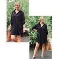 thumbnail image 4 of Oudiya Beach Cover Ups for Women Bikini Shirt Swimsuit Coverup Beach Dress Shirt, S-3XL, 4 of 4