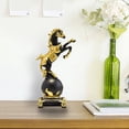 thumbnail image 4 of Horse Figurine Decor for Living Room, Zodiac Horse Ornament for TV Cabinet Entryway, Home Decoration for Lunar New Year(Black), 4 of 7
