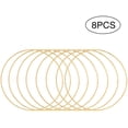 thumbnail image 2 of 8 Pcs Bagues Attrape-Rêves Anneaux en Métal Bague Macramé pour Bricolage, Fournitures de Macramé et Attrape-Rêves, Or, 2 of 7