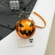 thumbnail image 5 of Bolso Calabaza Halloween para Mujer Hombro PU Novedad () Naranja, 5 of 8