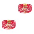 thumbnail image 4 of yingyy Bracelet Multi-layers Magnetic Buckle Leather Multi-colored Leopard Print Bangle Party Decoration Wristband Jewelry Red 2Set, 4 of 6