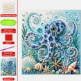thumbnail image 3 of Ocean Theme Pearl Art DIY Kit, 3D Sparkling Coastal Wall Decor，3D Octopus Diamond Painting Craft, Sea Themed Artwork Set for Adults & Beginners, Ocean Lover Gift, 3 of 8