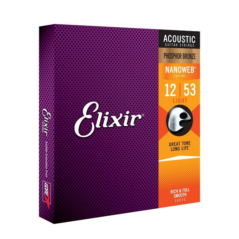 Elixir Strings Nanoweb Phosphor Bronze Light Gauge Acoustic