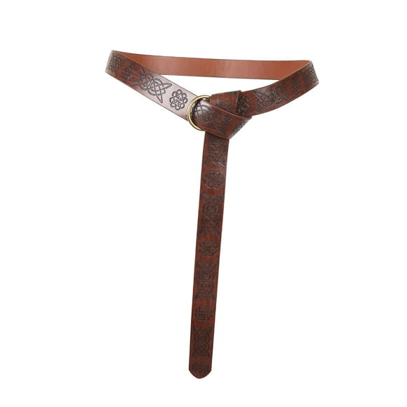 Cinturón de cuero PU Fernando de caballero estilo Medieval Marrón