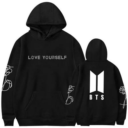 TURNTABLE LAB Kpop BTS Love Yourself Answer Hoodie Suga Rap-Monster Unisex Pullover for Women