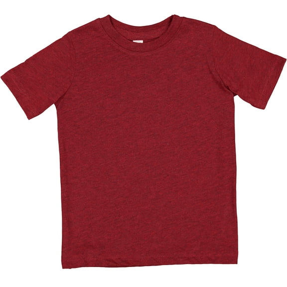 Rabbit Skins Fine Jersey Toddler T-Shirt Boy & Girl| Kids Tee| Blank Child Tshirt, Cardinal Blackout, 7