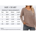 thumbnail image 6 of MOSHU V Neck Sweaters for Women Fall Lightweight Knit Pullover Sweater Side Slits Tops, 6 of 9