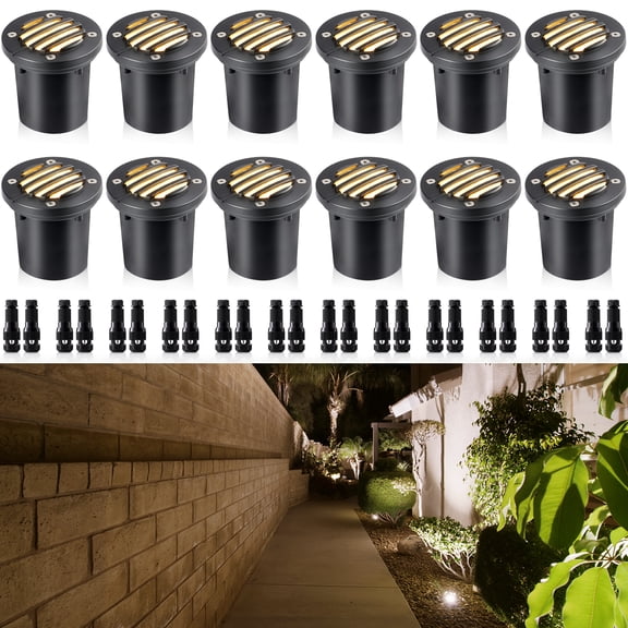 SUNVIE 12W Low Voltage Landscape Light Anti-Glare Well LED In Ground Outdoor Lighting for Yard