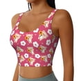 thumbnail image 2 of Naloa Piggy Sunflower Sports Bras for Women, High Support Bra with Removable Pads, Comfortable - X-Large, 2 of 9