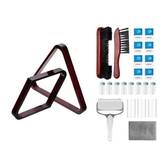 yotijay Billiard Ball Rack Gatherer, Pool Ball Rack, Pool Table Triangle Ball Rack, Pool Burgundy