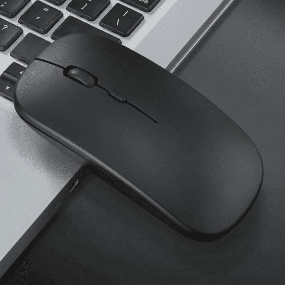 VerdeVida Bluetooth 5.2 Wireless Mouse  Rechargeable Silent-Click Mouse for MacBook, Laptop, PC, iPad, Chromebook, Windows 11/10/8  Slim Portable Travel Mouse, 1600 DPI, Multi-Device, Black